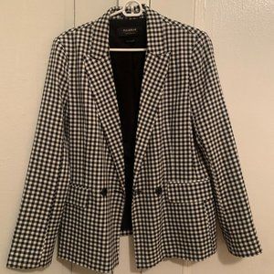 Black and White Checker Blazer by Pull and Bear, size M